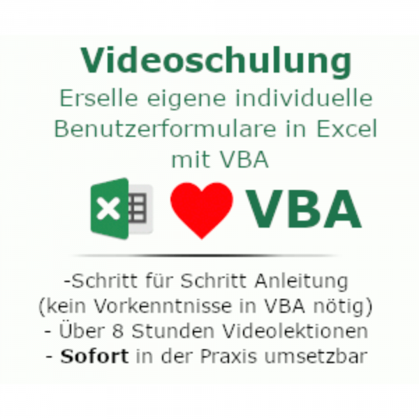 Benutzerformulare mit Excel in VBA